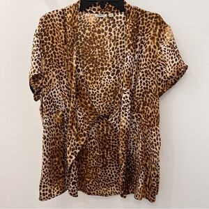 Agora animal print spotted blouse